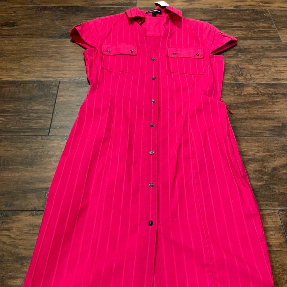 Express Short Sleeve Button-Up Shirt Dress NWT